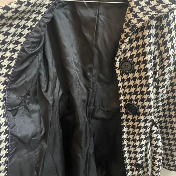 Spirit Jacket Womens Size SP Wool Coat black and white belt - Picture 5 of 8